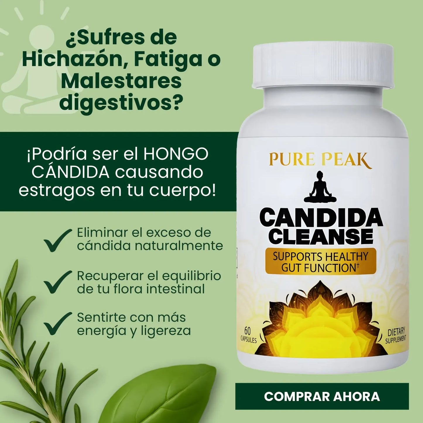 CANDIDA CLEANSE - CAPSULAS RECUBIERTAS