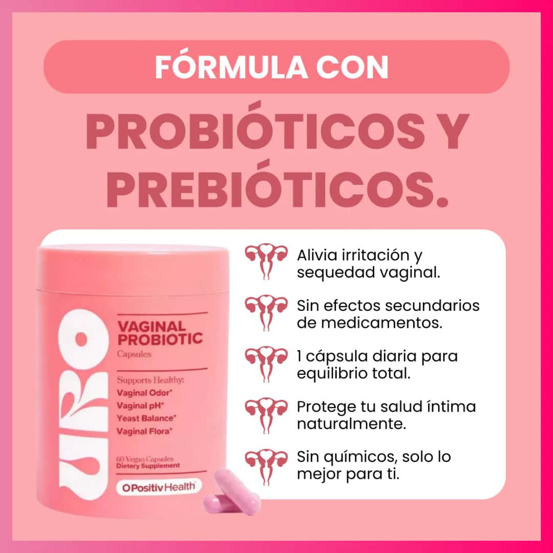 Uro Probioticos Vaginales Para Mujeres - 60 Capsulas