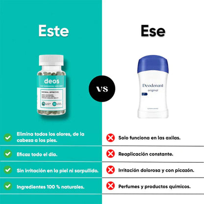 DEOS - Desodorante interno natural 100% efectivo